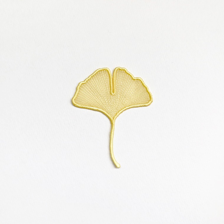 소언 나뭇잎 자수 북마크 (은행나무) Leaf Embroidered Bookmark